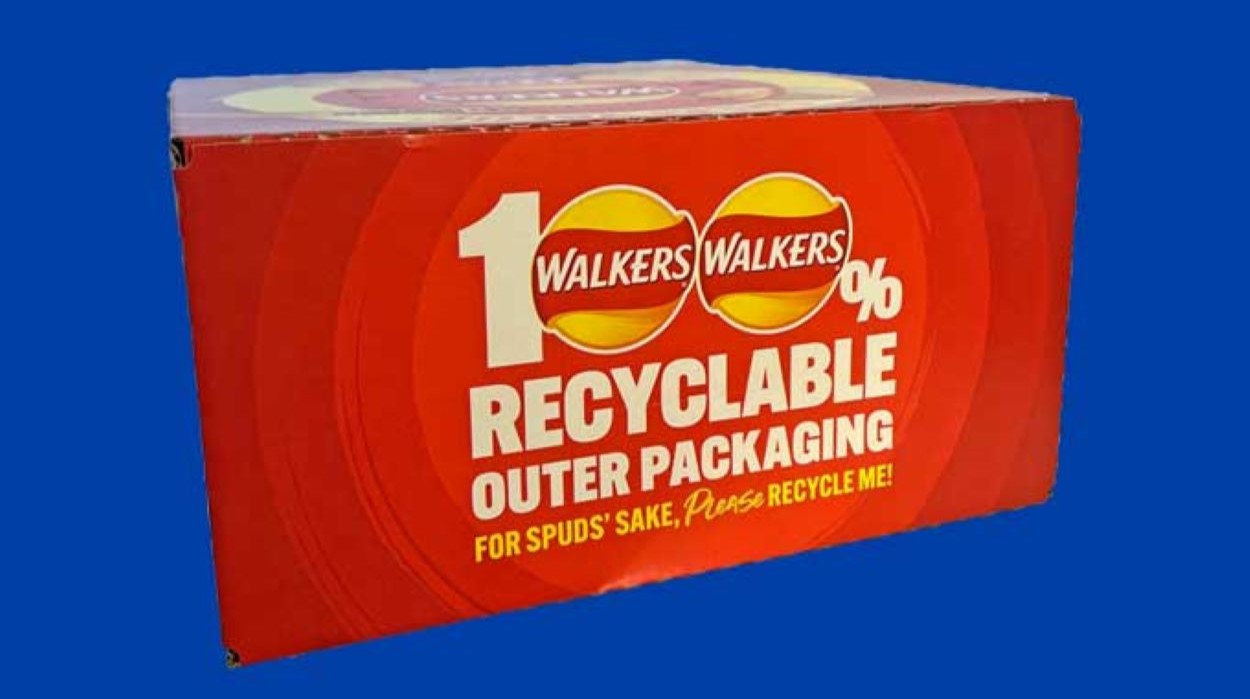 walkers crisps, corrugated box