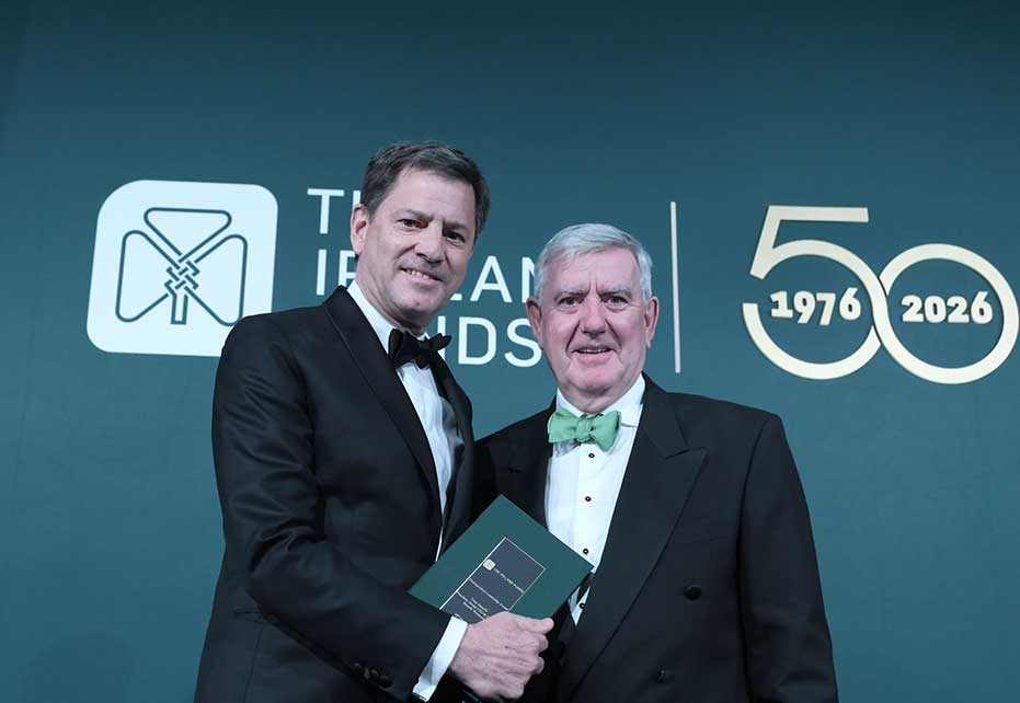Tony Smurfit presented with Distinguished Leadership Award by The Ireland Funds