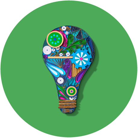 lightbulb made of paper